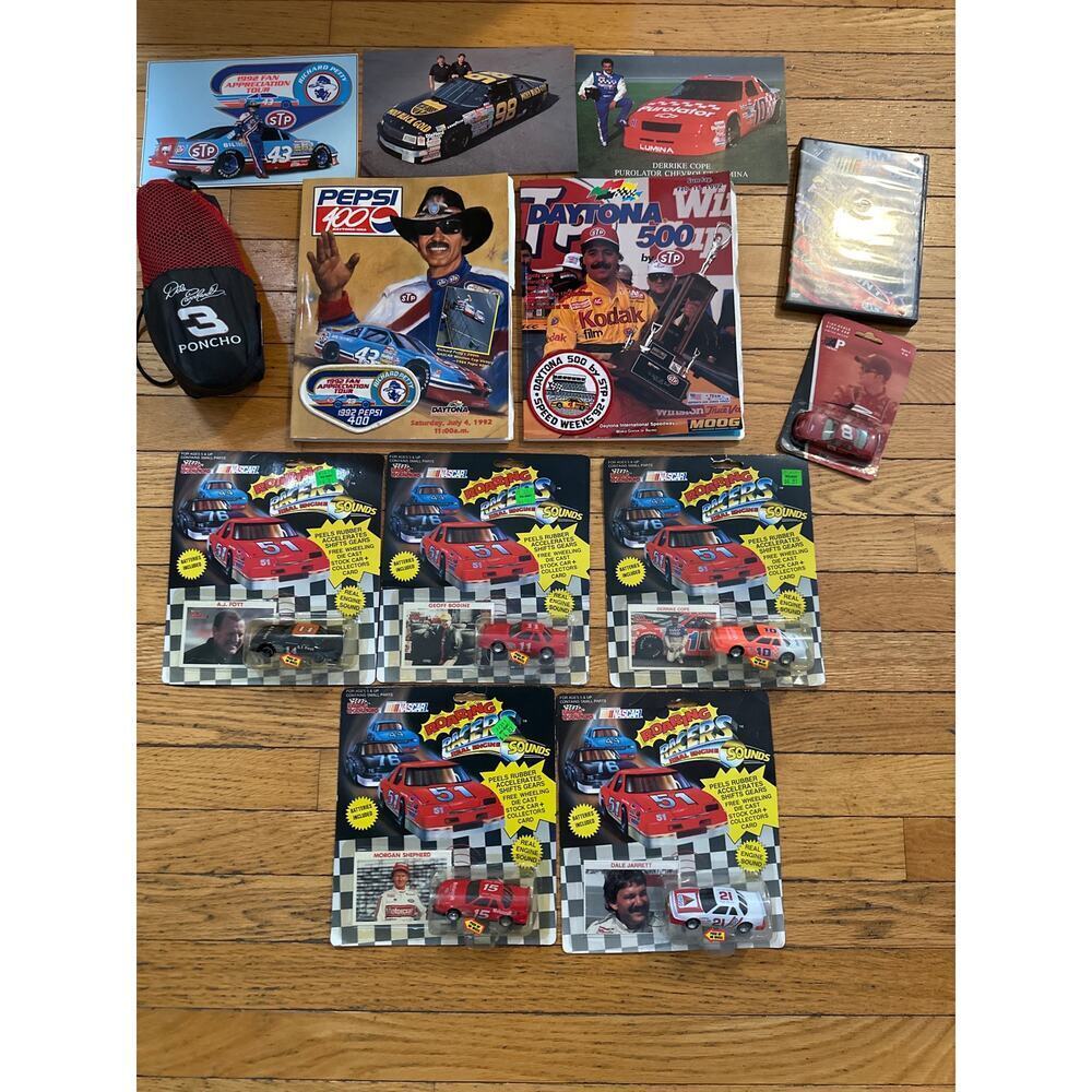 Vintage NASCAR Collector Lot – Diecast Cars, Programs, DVD, Memorabilia